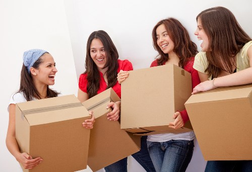 Organised packing materials for a Bayswater flat move