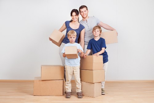 Organised moving boxes ready for transport in Bayswater