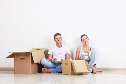 Customer raising a service concern with a moving team