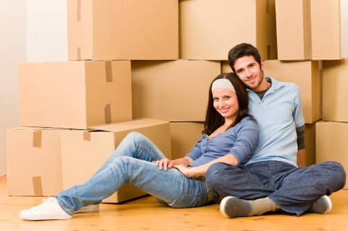 Van and man service managing a narrow Bayswater street move