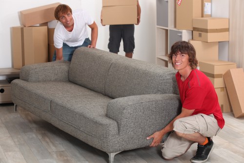 Packed moving items prepared for a man and van job in Bayswater