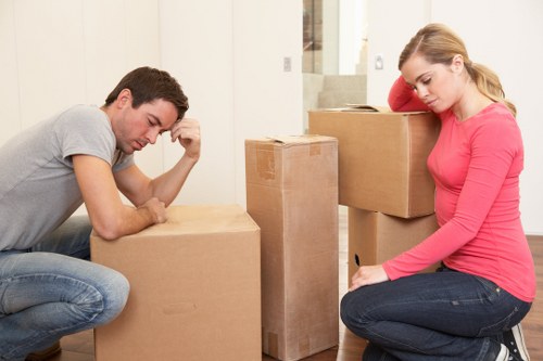 Local Bayswater moving team organizing boxes for transport