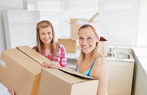 Sorted cardboard, plastics, and packing materials prepared for recycling in Bayswater